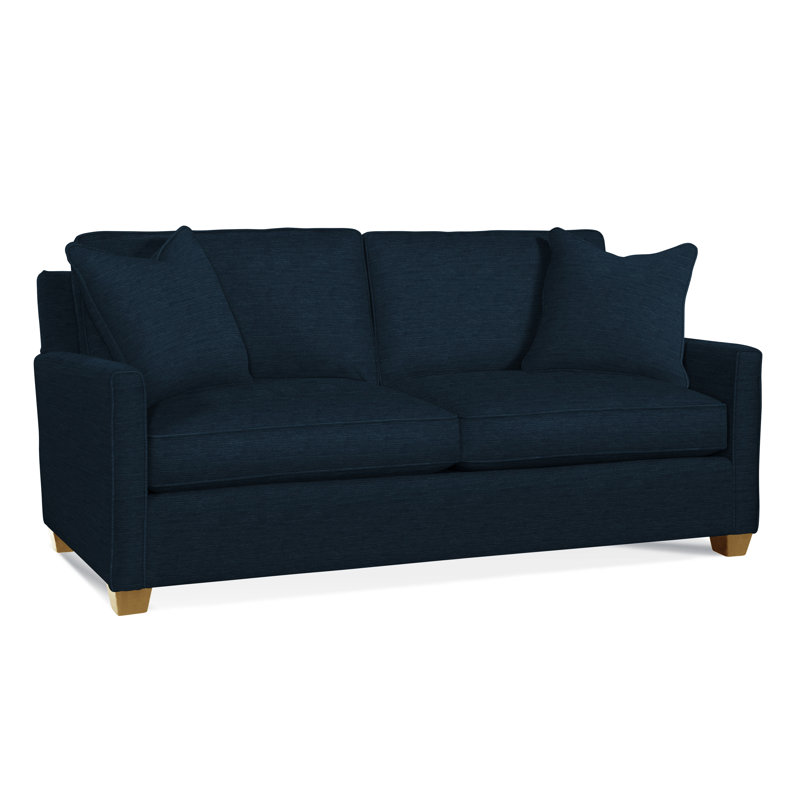Nicklaus Sofa, Gel Memory Foam Mattress, Honey, White Textured Performance; 0865-91