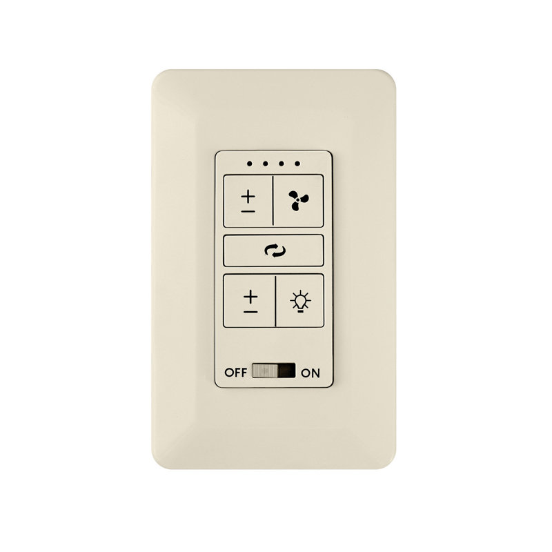 4 Speed DC Button Fan Wall Control, Almond
