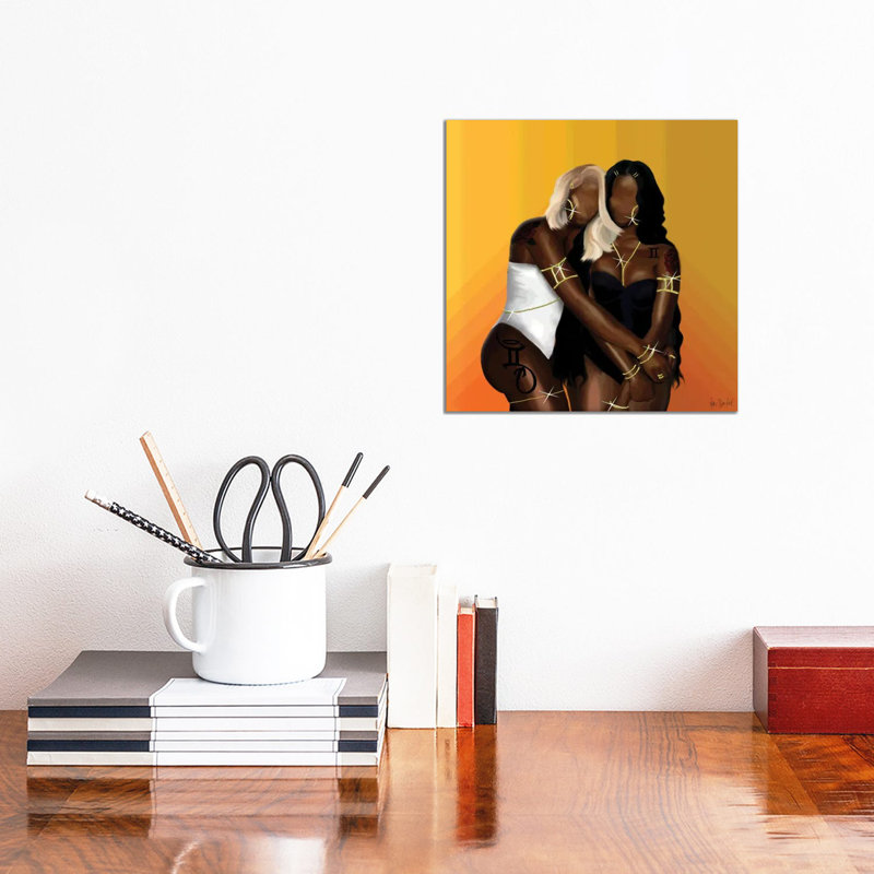 Gemini 1 Piece Wrapped Canvas Wall Art, 30.48 cm H x 30.48 cm W