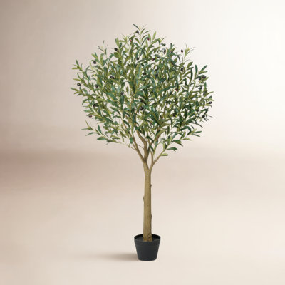 George Artificial Olive Tree in Pot with Base