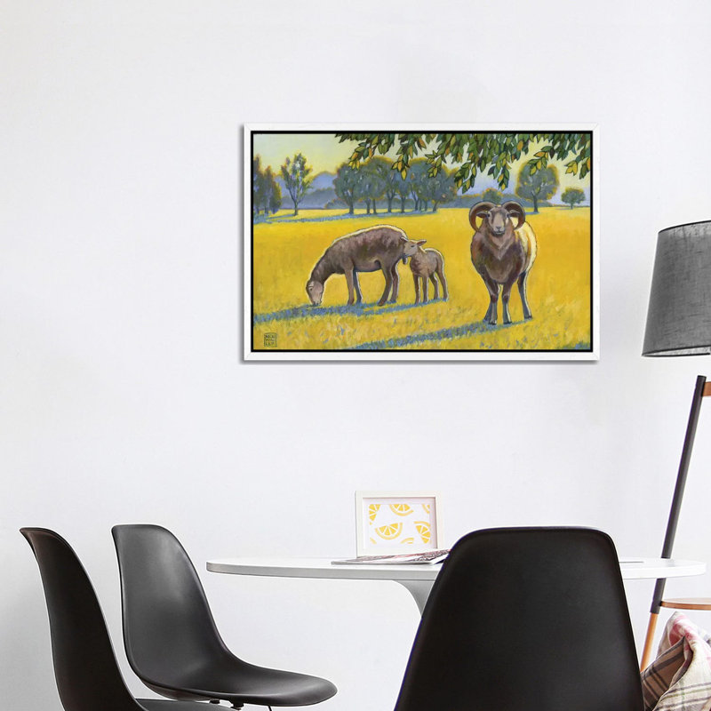 Baa, Ram, Ewe, White Framed, 101.6 cm H x 66.04 cm W