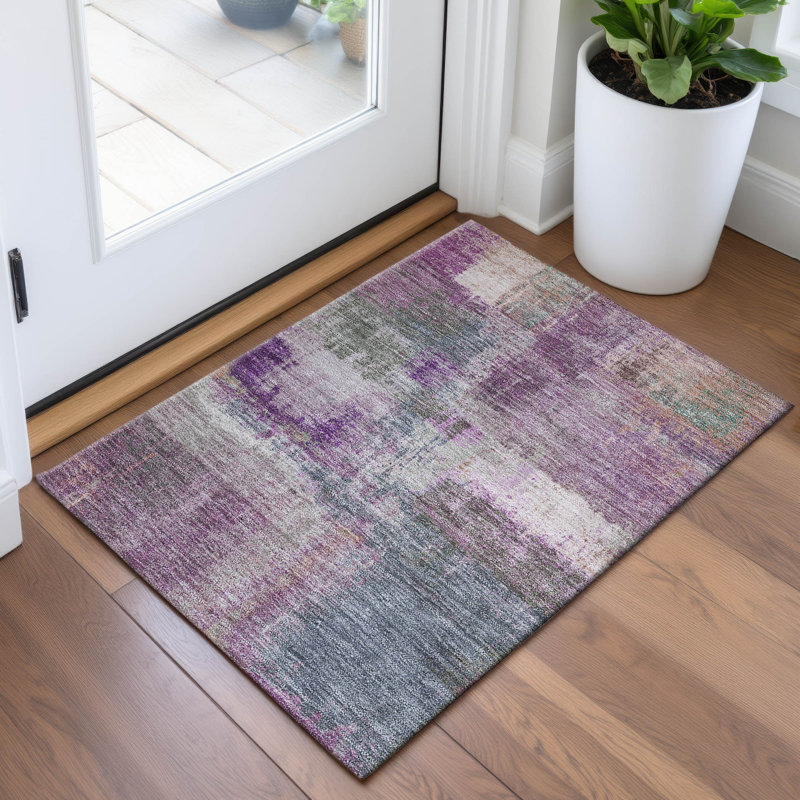 Premium Machine Washable Kumbhar AMF1354 Modern Rug, Rectangle 1'8" x 2'6"