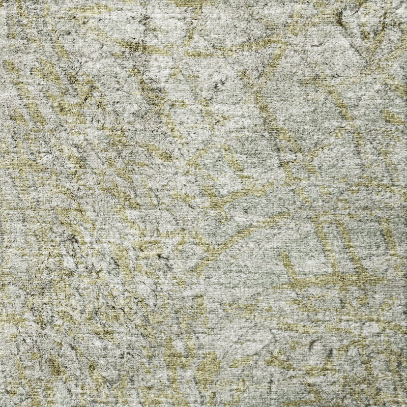 Premium Machine Washable Dream Shag Whimsical Flowy Lines Rug, Sage, 10' x 14'