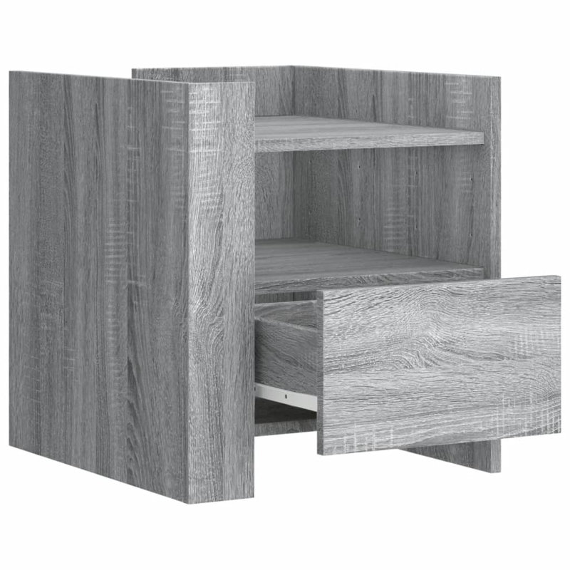 Anagrace 45 cm W Bedside Table, Grey Sonoma