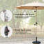 Parasol de table d'extérieur 10 pi - Élégant patio beige avec protection et tissu imperméable