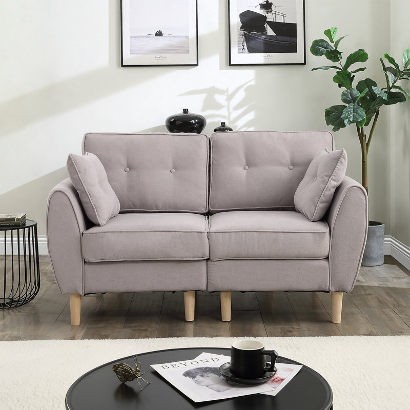 Soto Linen Blend Sofa, Grey