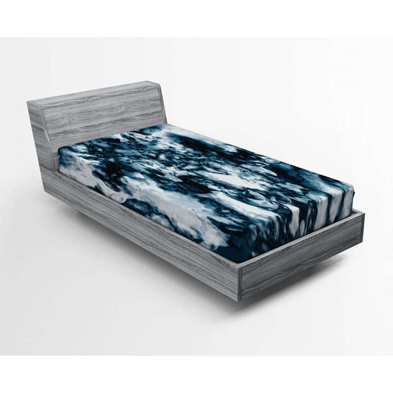 Microfiber Abstract Fitted Sheet, Full Fitted Sheet
