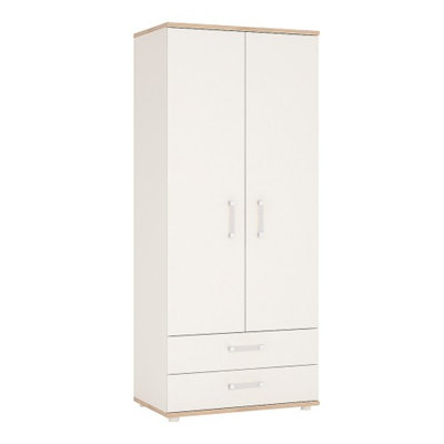 Lica 2 Door Solid Wood Wardrobe