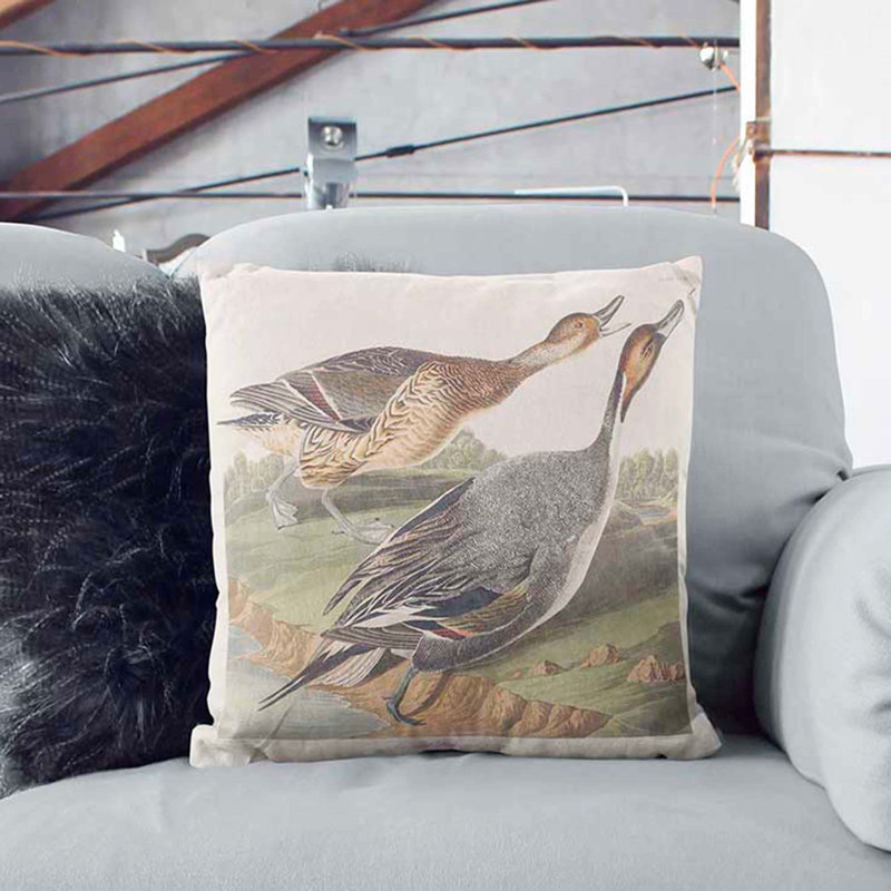 Square Cushion, 40cm H x 40cm W x 15cm D, White