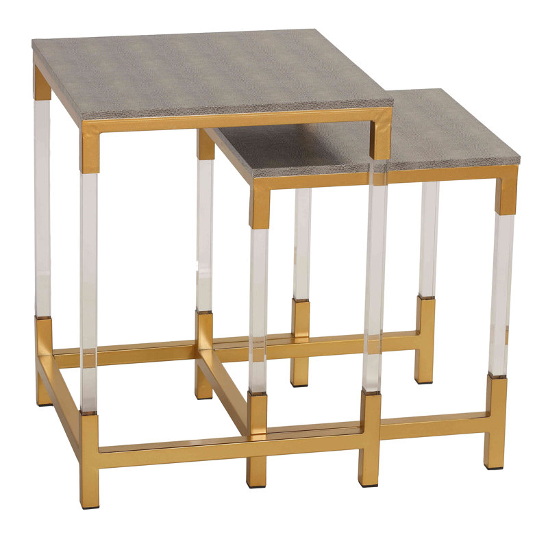 Dajee Glass Top Nesting Tables