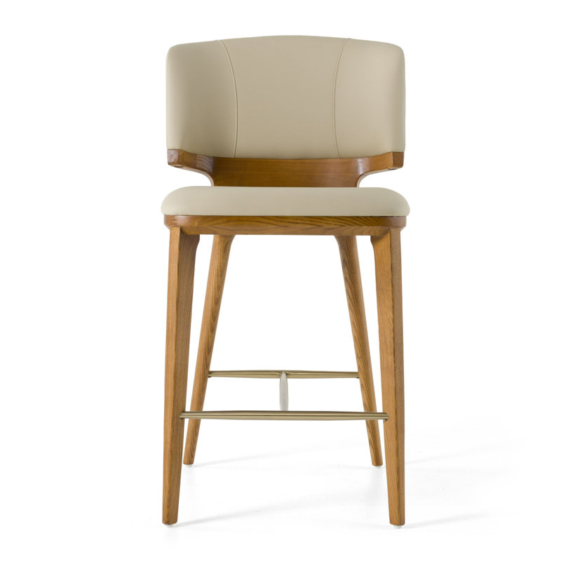 Calvary - Mid-century Modern Counter Chair, Walnut