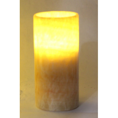Unscented Flameless Candle with Stone Holder