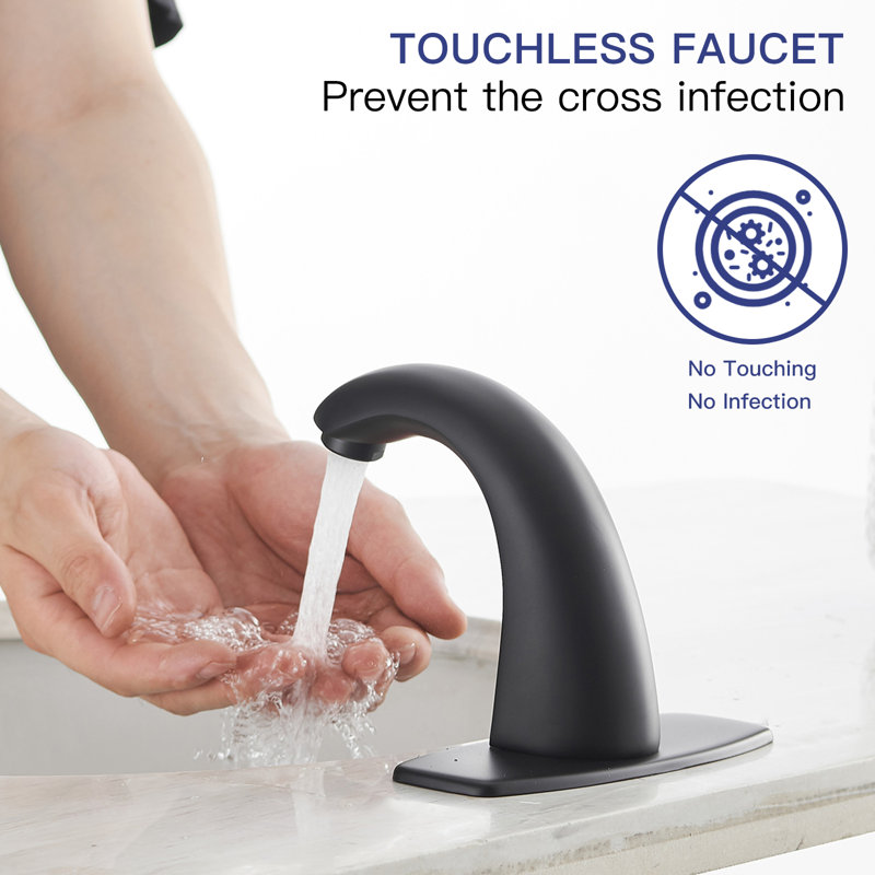 Bathroom Faucet with Drain Assembly, Matte Black