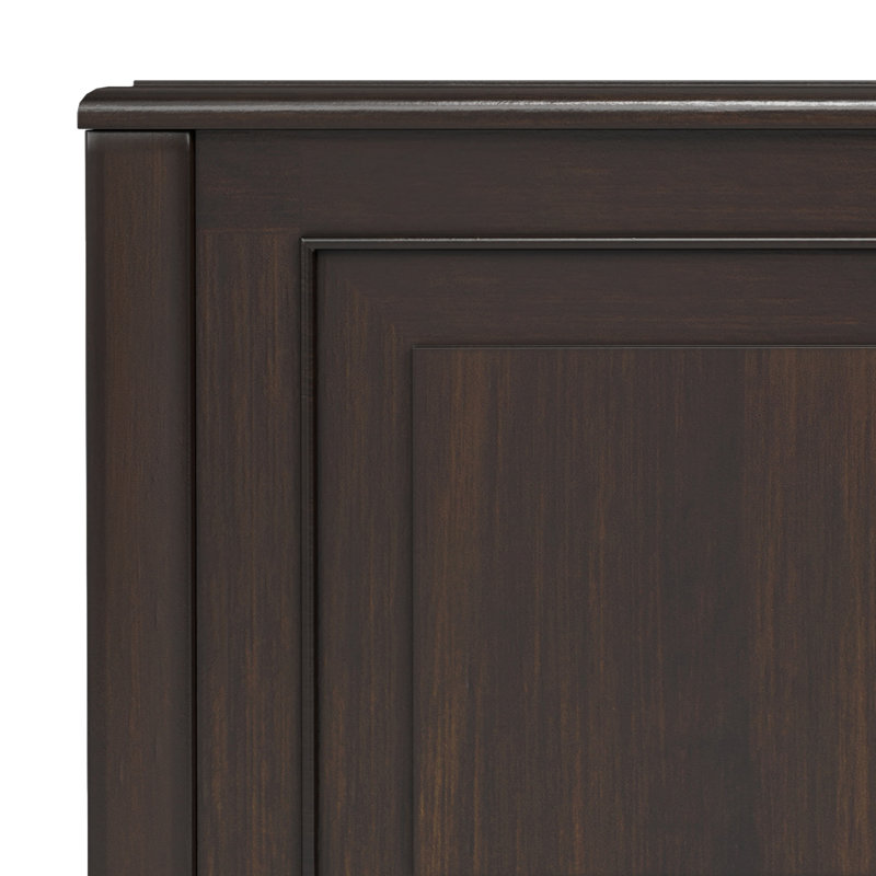 Chestnut Brown Solid Wood Storage Bench Trunk with Safety Hinges