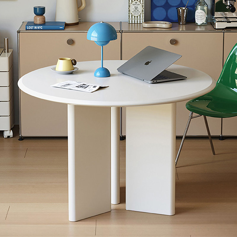 Table de salle à manger en bois massif blanc, H 29,53 po x L 43,31 po x l 43,31 po