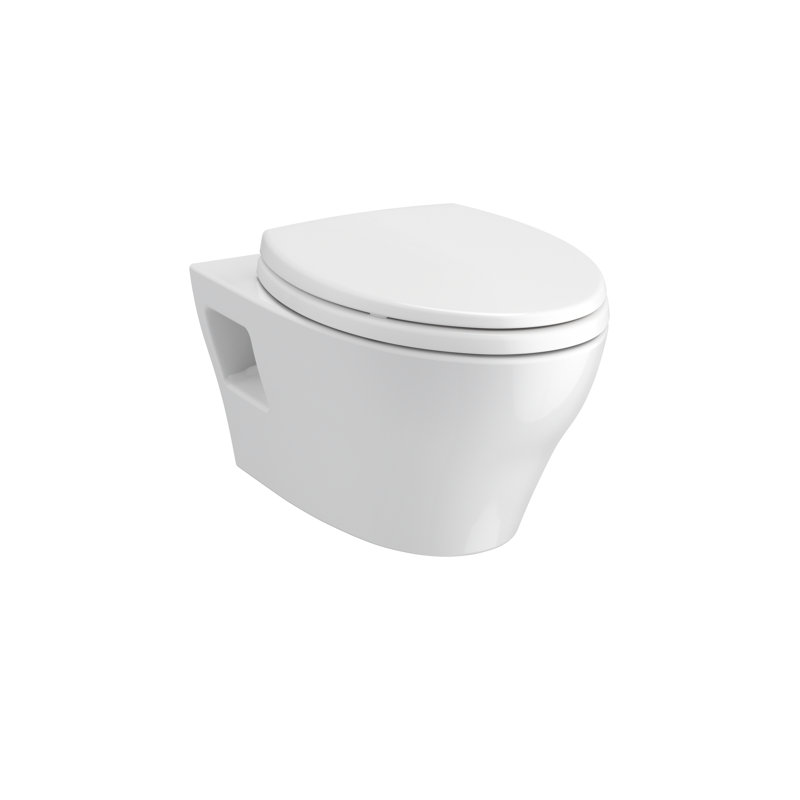 Dual-Flush Elongated Wall-Mounted with High Efficiency Flush (Seat Not Included)