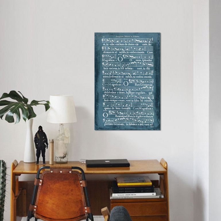 « graphic songbook iv », art textuel sur toile, H 12 po x l 8 po x P 0,75 po, Toile tendue, Pas de tapis