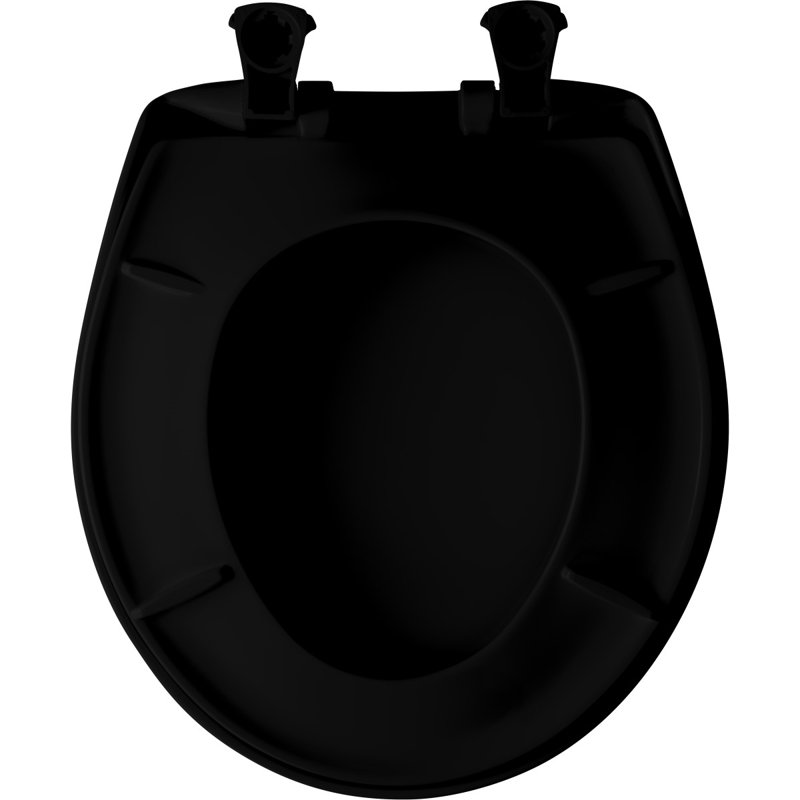 Siège de toilette rond en plastique, Noir