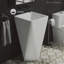 Lavabo sur pied en céramique une pièce 18 "x 18" Brusque SM-PS314