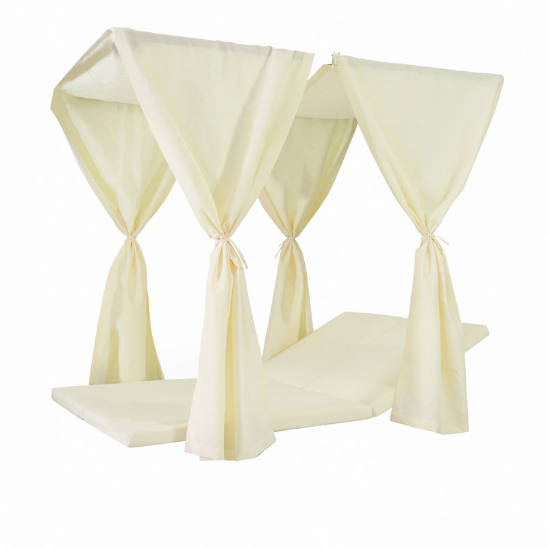 Coussin et rideaux de lit de jour, Crème