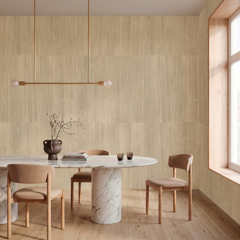 Carreau de mur en porcelaine d'aspect bois mat 24 po x 48 po American Atelier (2 pièces, 15,5 pieds carrés / caisse), Oak