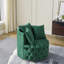 Fauteuil pivotant en velours confortable, conception à boutons, roues mobiles, idéal pour le salon, 3 coussins, crée une atmosphère