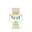 With Hat Vase H 9.6" Green
