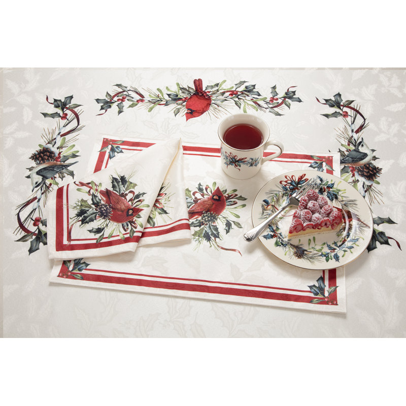 Lenox Holiday Winter Greetings Tablecloth, 102" Rectangle