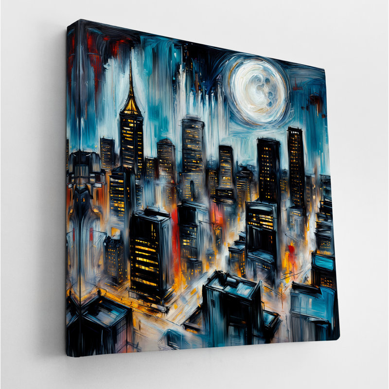 Luminous Cityscape, 24" H x 24" W