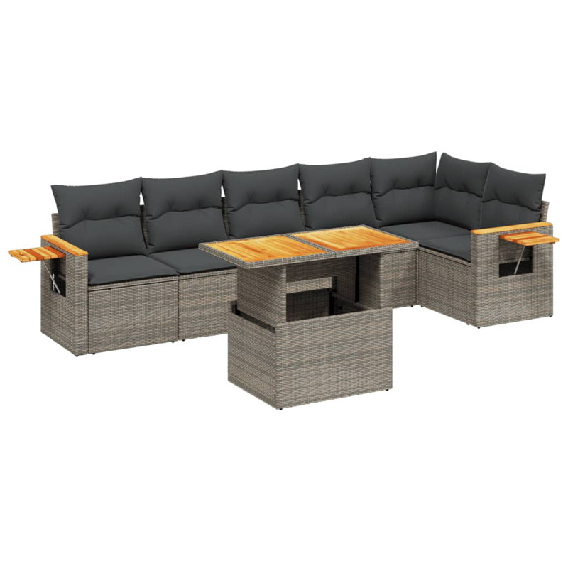 Ensemble de canapé de jardin Vidaxl gris