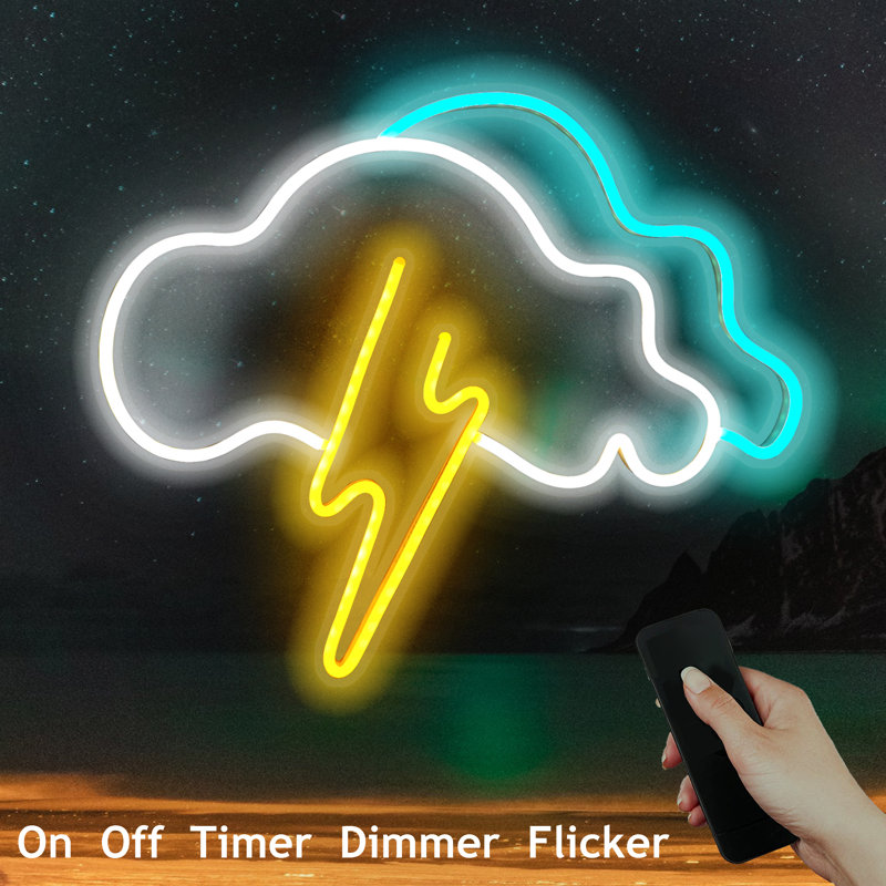 14" LED Novelty Cloud Neon Sign