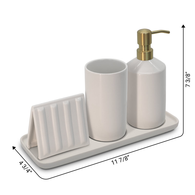 Olivia Sponge and Brush Holder, Gold