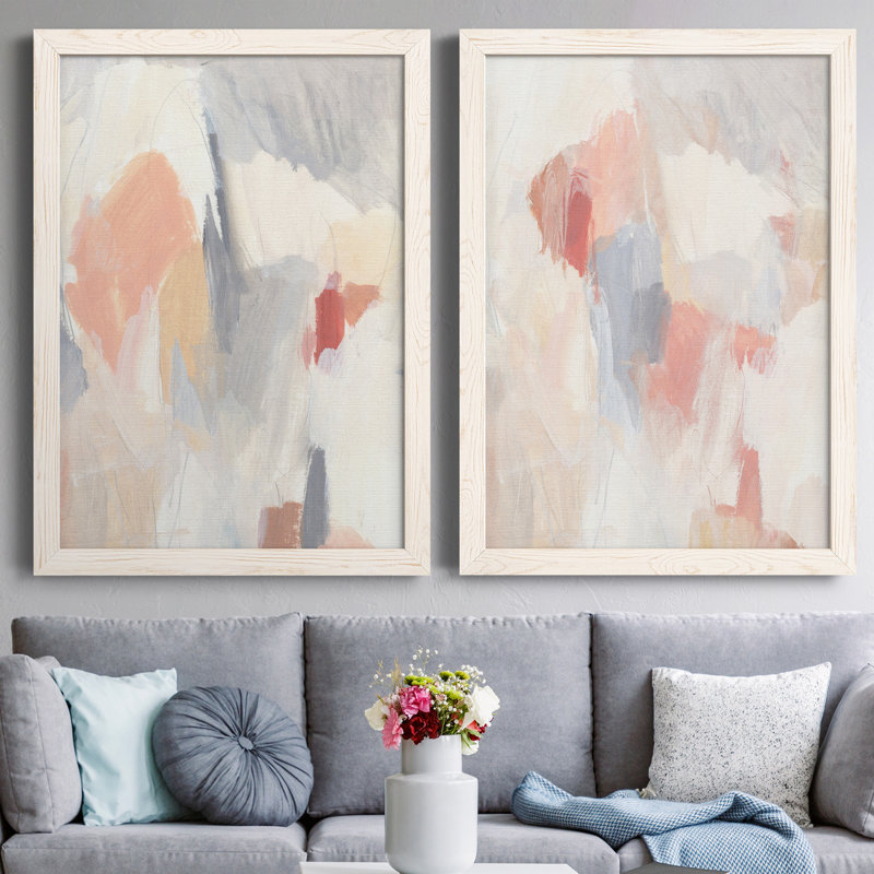 «Love Bomb I», ensemble de 2 reproductions d'art sur toiles, H 37,5 po x l 55 po x P 1,5 po, Toile blanche encadrée