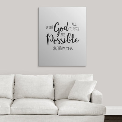 " Matthew 19:26 - Scripture Art "