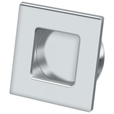 Deltana FPS234U3-UNL Flush Pull, Square, HD, 2-3/4" x 2-3/4", Solid Brass in Unlacquered Brass