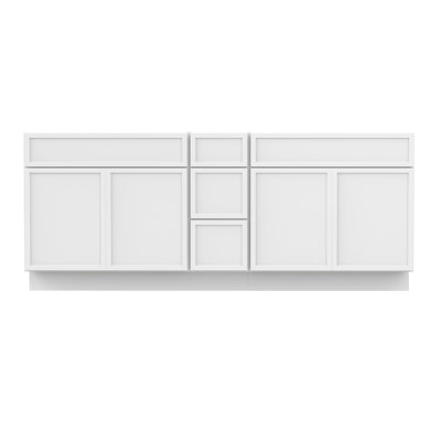 78 Double Bathroom Vanity Base Only