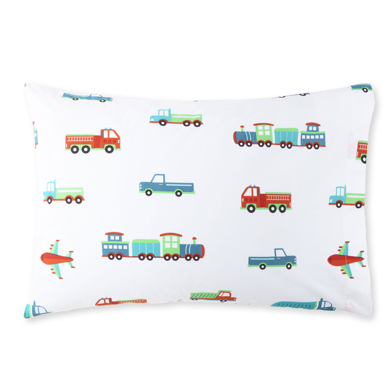 Wildkin 100% Cotton Kids Pillowcase – Soft, Breathable & Standard Size (20x30) - Transportation