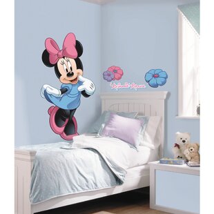 12 Inch Mickey Minnie Mouse Pluto Removable Wall Decal Sticker Art Walt  Disney Home Decor 12 inches Wide by 9 inches Tall