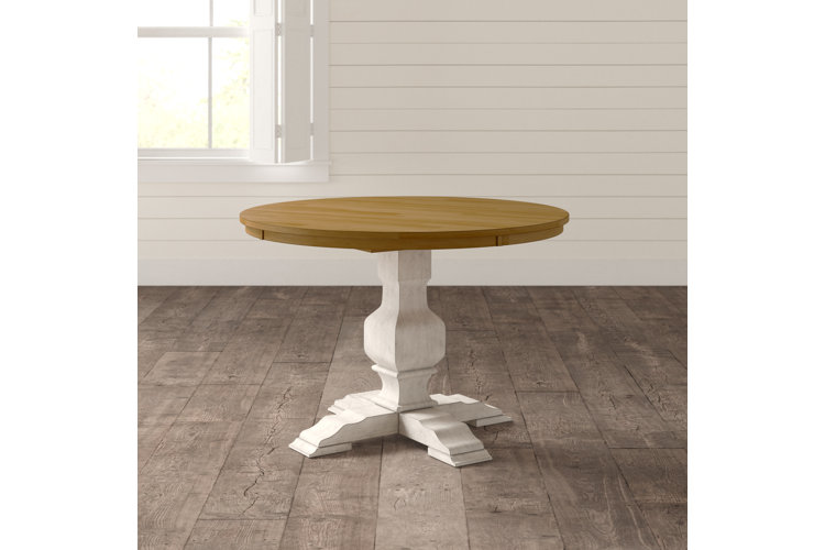Arisa Rubberwood Solid Wood Pedestal Dining Table