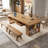 Brown Rectangular Solid Wood with 6 drawers Executive Desk-844085194