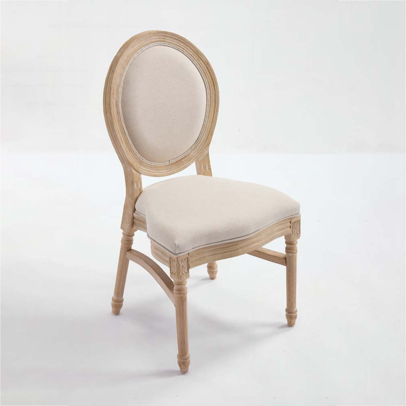 Chaise rembourrée avec pieds en bois