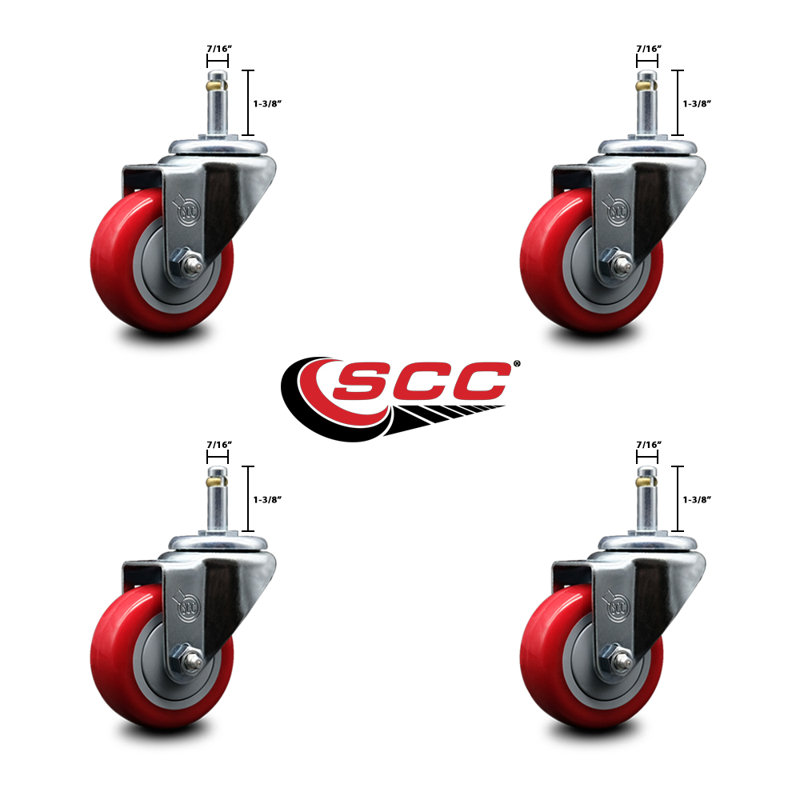 Polyurethane Caster, Red