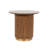Handmade Wood Transitional Fluted Accent Side Table