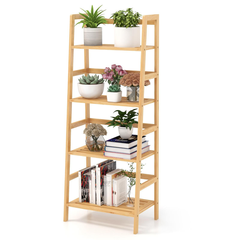 Ahseem 120cm H x 48cm W Ladder Bookcase