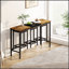 Ensemble de table de salle à manger de conception moderne avec 3 tabourets suspendus, spacieux et élégant pour les réunions de famille et les espaces de travail-408536346-408536344