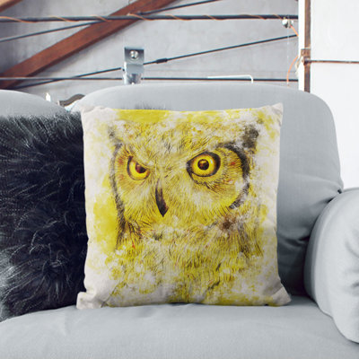 Sketch of an Owl Cushion with Filling