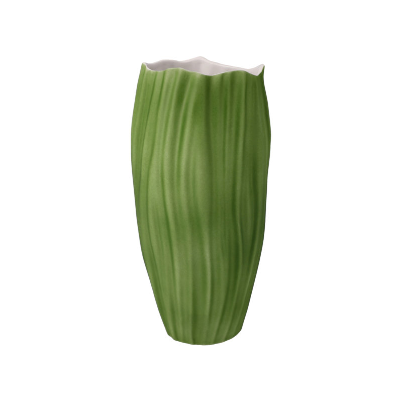 Table Vase 1, 20cm H x 10cm W x 10cm D, Green