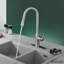 Robinet de cuisine rétractable à poignée simple avec accessoires-79113186