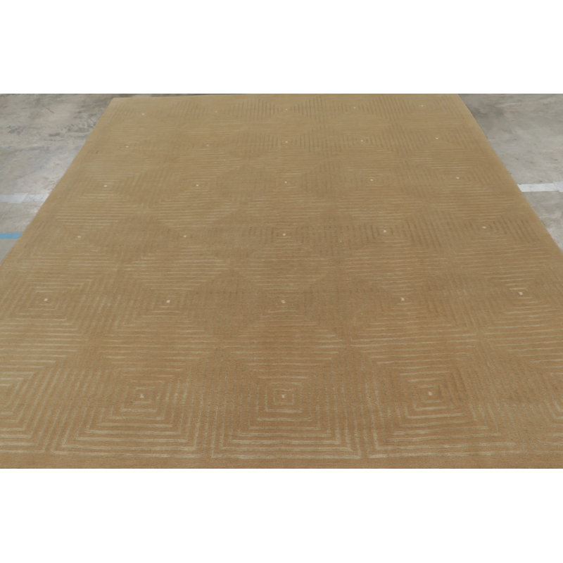 Handmade Silk and Wool Area Rug