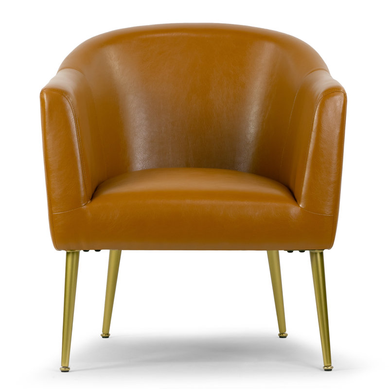 Fauteuil l 26,5 po Gohil, Similicuir cappuccino